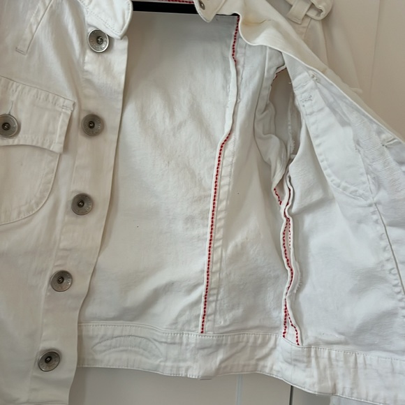 SOLD Vintage 2000s Parasuco white denim jacket size S - Picture 15 of 16